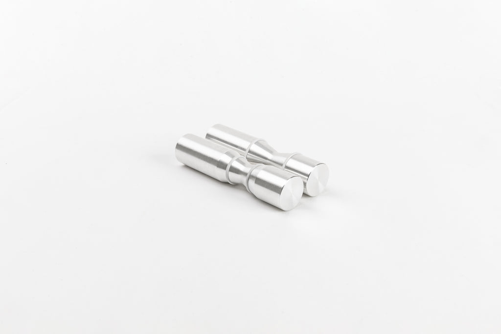 Winepegs Nek Rite 1 Lite wall-mounted wine pegs in brushed aluminum finish 1 pair