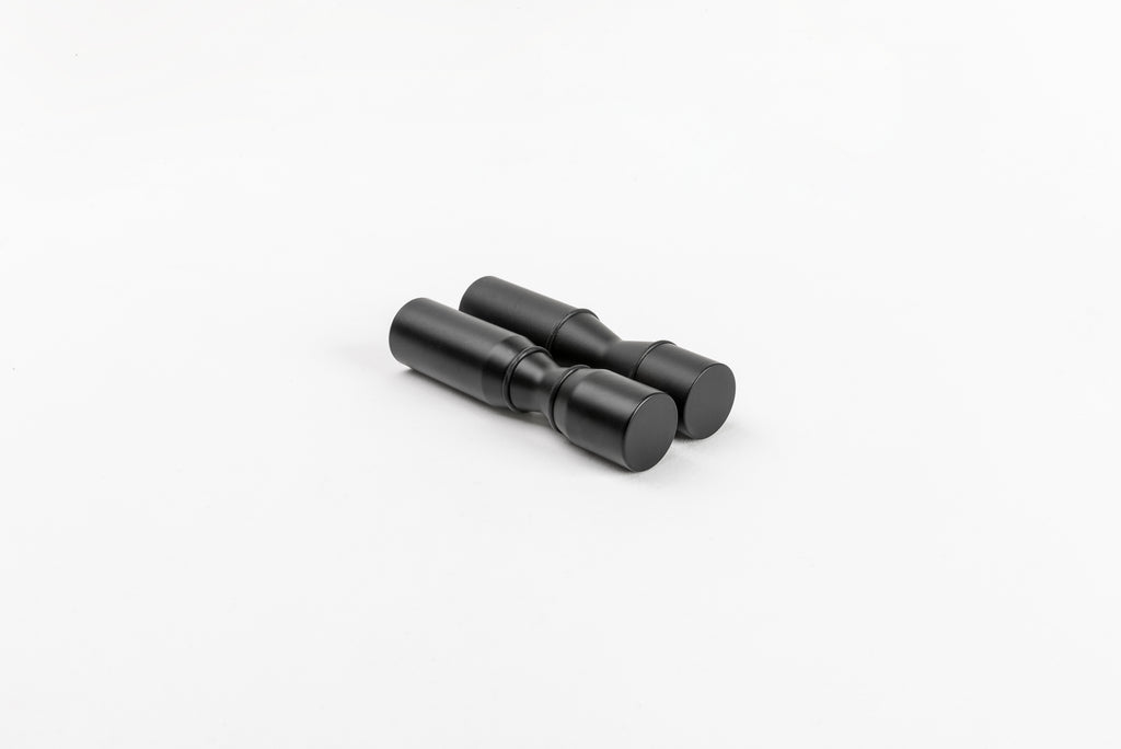 Winepegs Nek Rite 1 Lite wall-mounted wine pegs in black for modern wine storage - pair