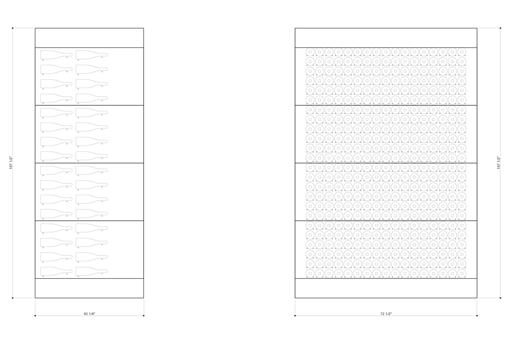Wine Pegs DXF template for wine storage system.