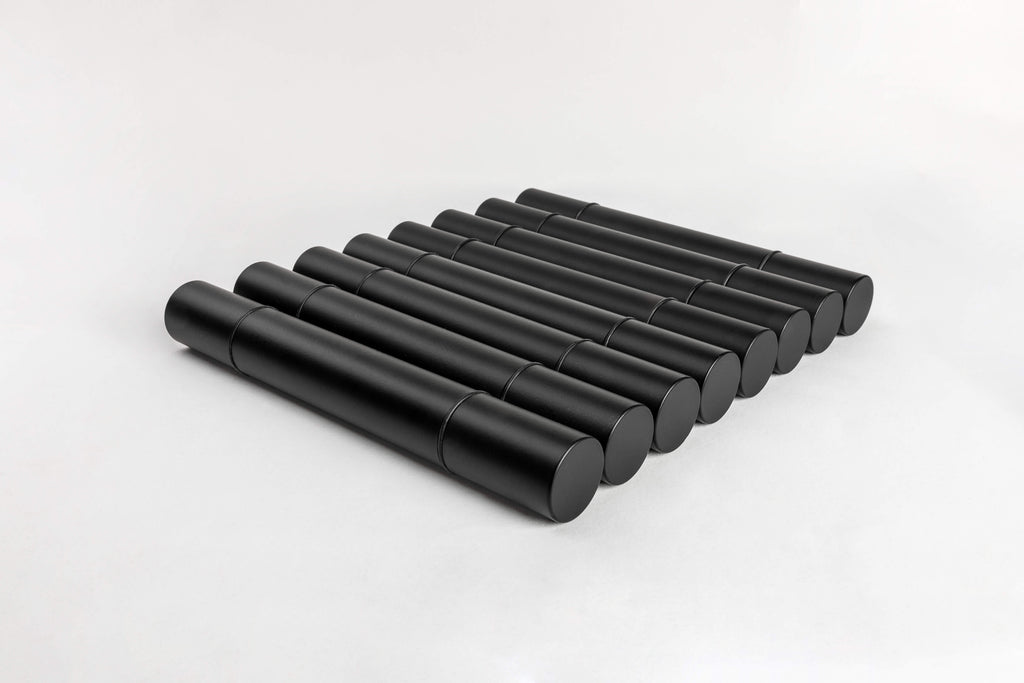 Beta Bloc Wine Pegs in black finish case quantity size