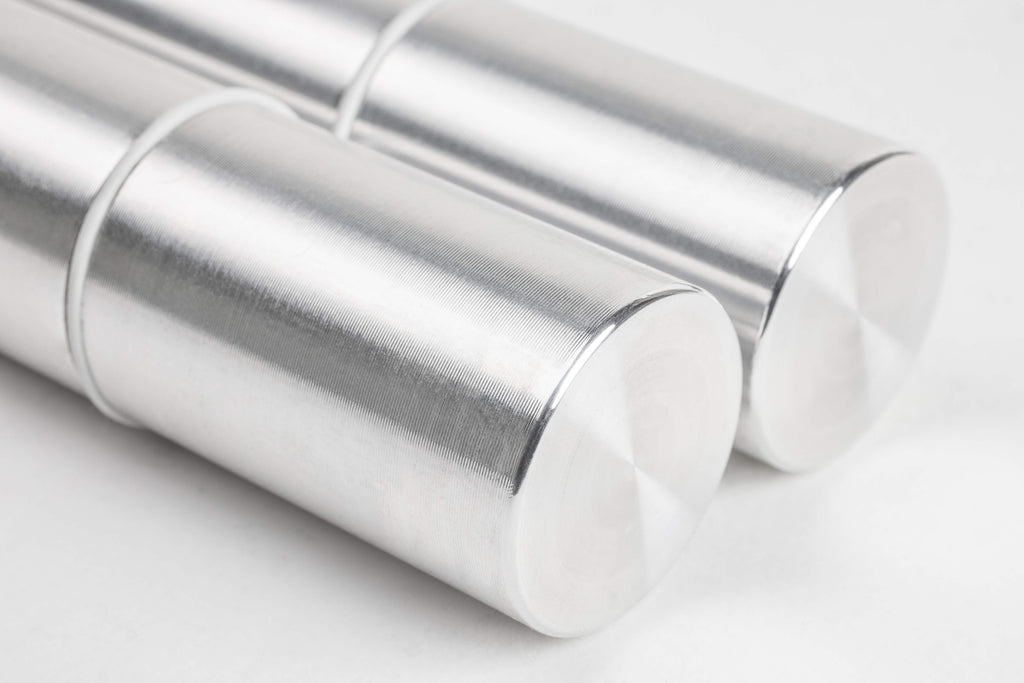 Detail of Wine Peg in brushed aluminium finish