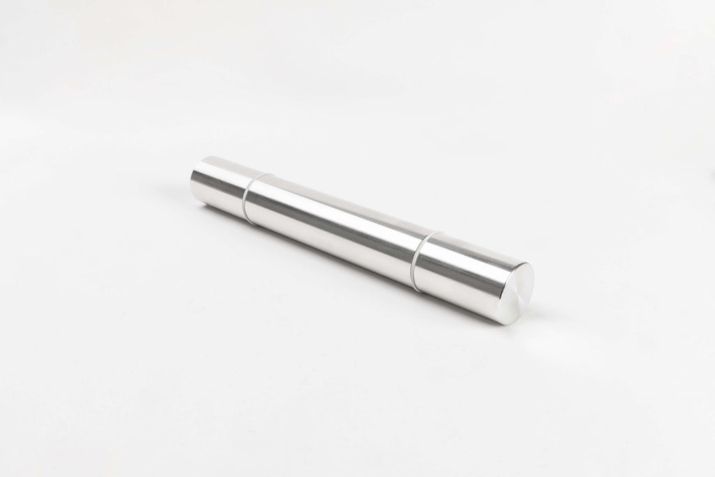 Single Beta Bloc Wine Peg in brushed aluminium