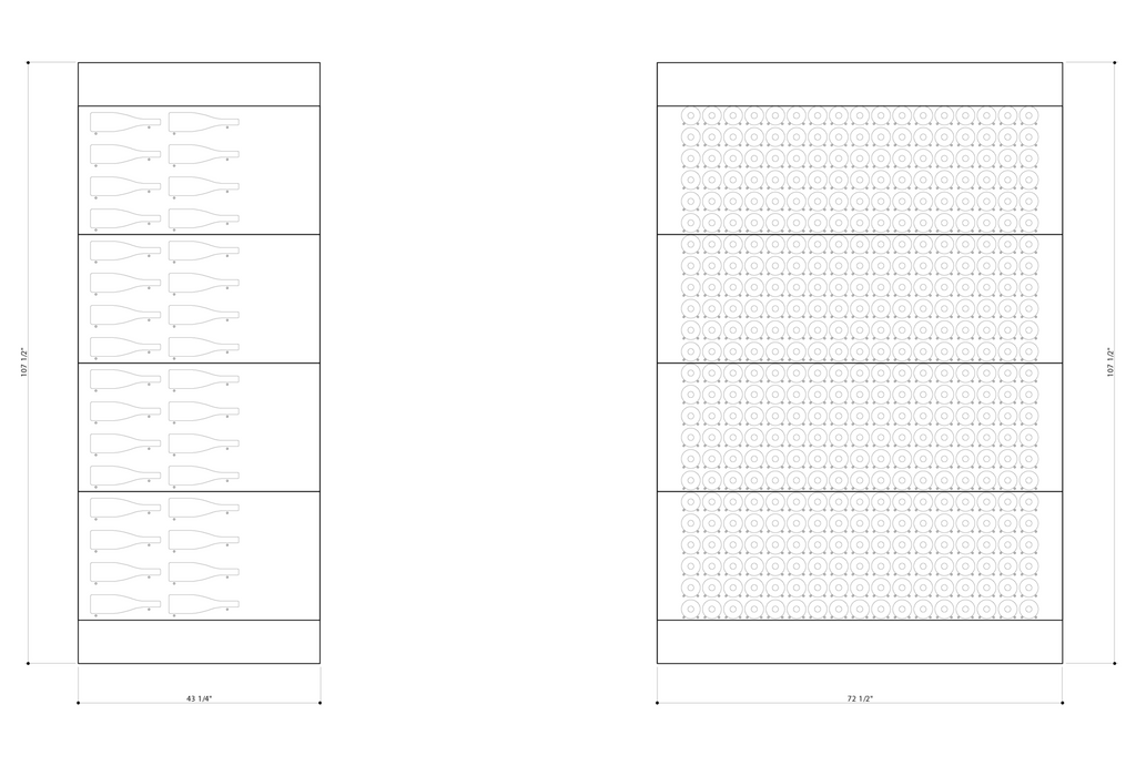 Wine Pegs DXF template for wine storage system. 