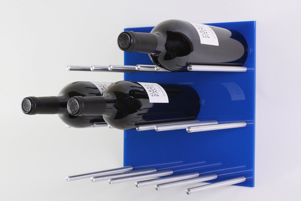 Wine Pegs XY 3x3 Kit. Example of assembled wall mounted kit installed onto wall.